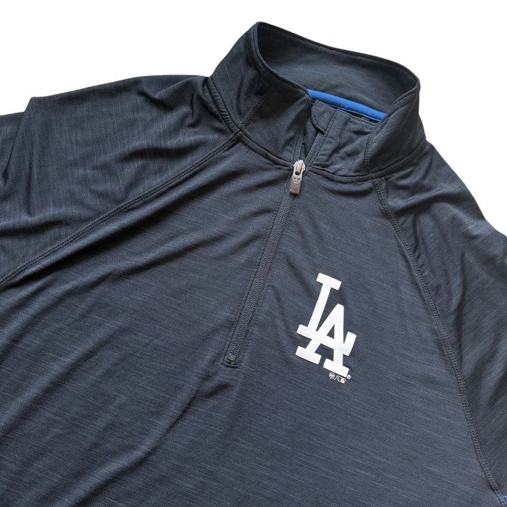 47 Brand LA Dodgers Forward Quarter Zip Pullover Athletic Jacket S Performance